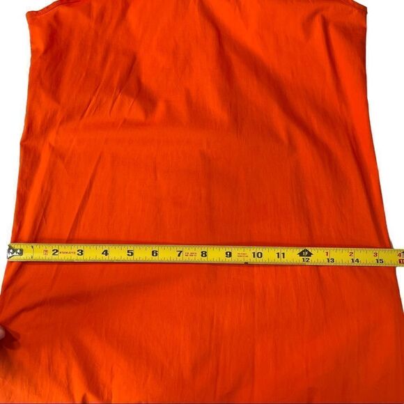NEW WHIT TWO Anthropologie Flouncy Ruffle Midi Dress Orange XS Petite - Picture 12 of 15
